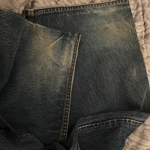 Vintage Alpha Numeric Environmental Protection Company Denim Jeans 30X30 - Picture 8 of 9